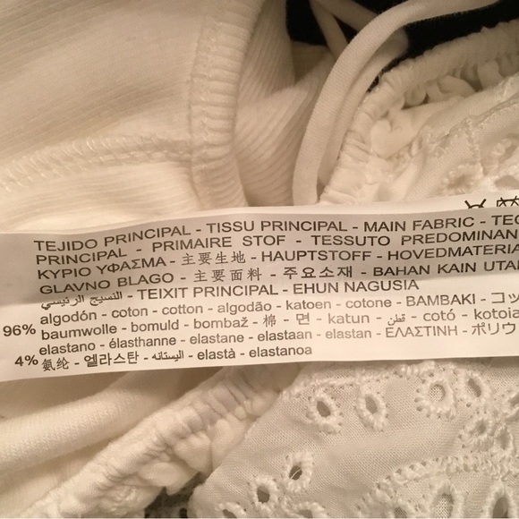 NWT. Zara White Contrast Bodysuit. Size L. - Picture 8 of 10